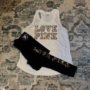 Pink Bling Tank and Leggings